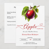 Invitation A Little Apple Is On The Way | Fall Baby Shower  (Devant / Derrière)