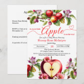 Invitation A Little Apple Is On The Way | Fall Baby Shower  (Devant / Derrière)