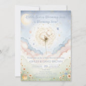 Invitation a little bear Floral Baby Shower Gender Neutral (Devant)