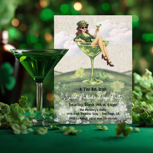 Invitation A little bit Irish Leprechaun cocktail Party