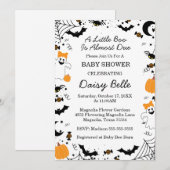 Invitation A Little Boo Is Almost Due Halloween Baby Shower (Devant / Derrière)