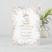 Invitation A little Bunny Is On The Way Baby Shower (Debout devant)