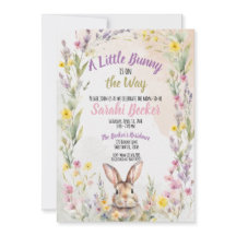 A Little Bunny is On the Way - Baby Shower Invite