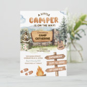 Invitation A Little Camper On The Way Baby Shower (Debout devant)
