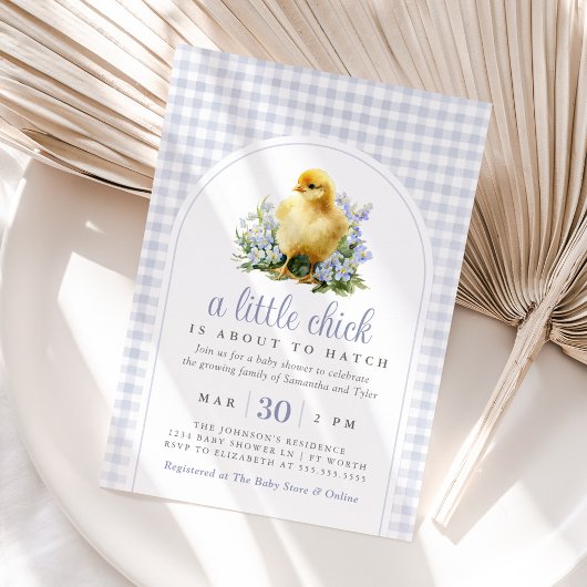 Invitation A Little Chick Spring Lavender Baby Shower