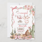 Invitation A little cowgirl baby shower (Devant)
