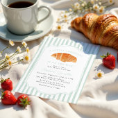Invitation A Little Croissant Is on the Way Mint Baby Shower