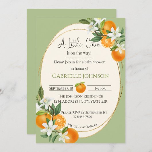 Invitation A Little Cutie (Devant / Derrière)