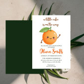 Invitation a little Cutie is on the Way,Funny Orange