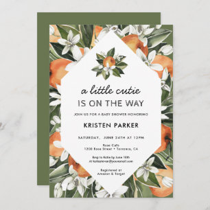 Invitation A Little Cutie se trouve sur le Baby shower vert W