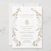 Invitation A Little Egg Is About To Hatch Baby Shower (Devant)