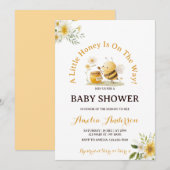 Invitation A Little Honey Bee Gender Neutral Baby Shower (Devant / Derrière)