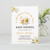 Invitation A Little Honey Bee Gender Neutral Baby Shower (Debout devant)