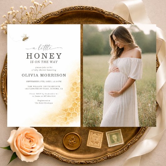 Invitation A Little Honey Bee Photo Baby Shower