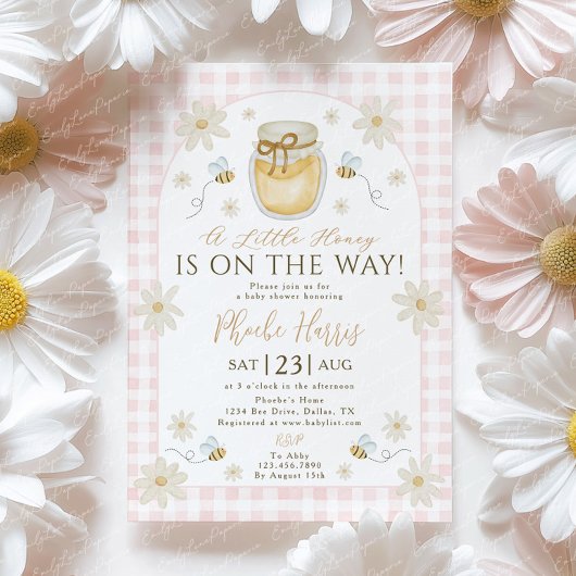Invitation A Little Honey is on the Way Baby Shower 