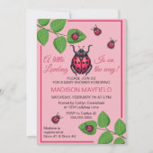 Invitation A Little Love Bug Is On The Way Ladybug (Devant)