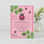 Invitation A Little Love Bug Is On The Way Ladybug (Debout devant)