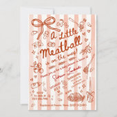 Invitation A little Meatball is on the way (Devant)