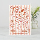 Invitation A little Meatball is on the way (Debout devant)