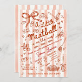 Invitation A little Meatball is on the way (Devant / Derrière)