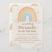 Invitation A Little Miracle Is On The Way Gender Reveal (Devant / Derrière)