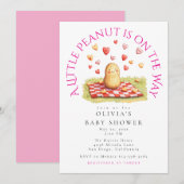 Invitation A Little Peanut is on the Way Baby Shower (Devant / Derrière)