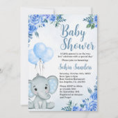 Invitation A Little Peanut is on the Way, Baby Shower Boy (Devant)