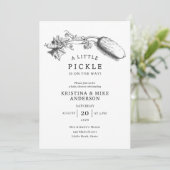 Invitation A Little Pickle Gender Neutral Baby Shower (Debout devant)