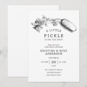 Invitation A Little Pickle Gender Neutral Baby Shower (Devant / Derrière)