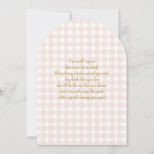 Invitation A little pumpkin gingham fall baby shower girl (Dos)