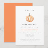 Invitation A Little Pumpkin Is On The Way Baby Shower (Devant / Derrière)