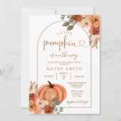 Invitation A little Pumpkin is on the way Baby Shower (Devant)