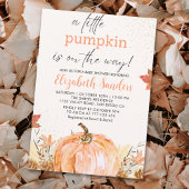 Invitation A Little Pumpkin Is on The Way, Fall Baby Shower