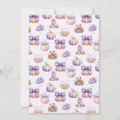 Invitation A Little Pumpkin Purple Baby Shower (Dos)