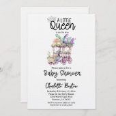 Invitation A Little Queen Mardi Gras Float Baby Shower (Devant / Derrière)