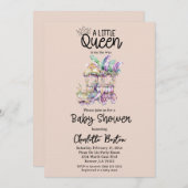 Invitation A little Queen Mardi Gras Float Baby Shower (Devant / Derrière)