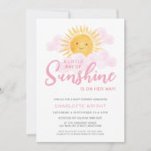 Invitation A Little Ray Of Sunshine Is On Her Way Baby Shower (Devant)