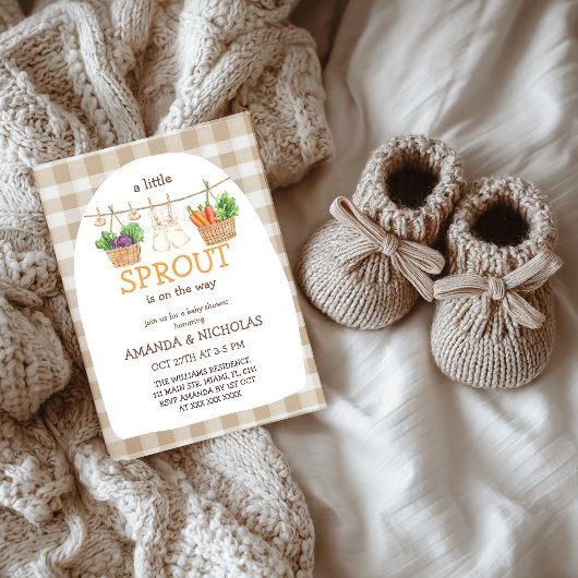 Invitation A Little Sprout Is On The Way  Baby Shower
