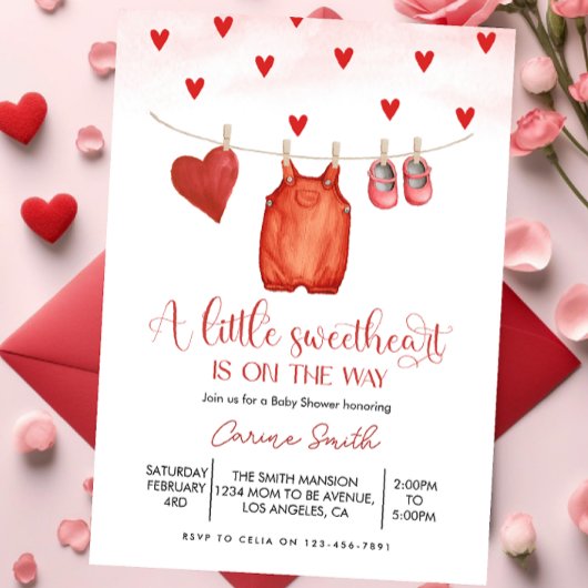 Invitation A  Little Sweetheart Baby Shower Party