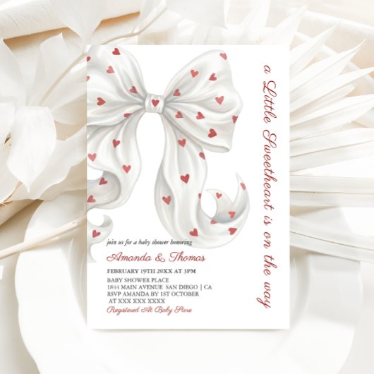 Invitation A Little sweetheart Gender Neutral Baby Shower