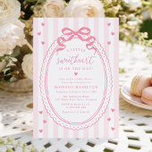 Invitation A Little Sweetheart Pink Bow Baby Shower