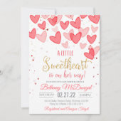 Invitation A Little Sweetheart Valentine Baby Is on her way  (Devant)
