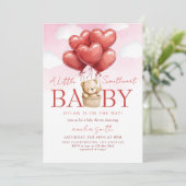 Invitation a little sweetheart Valentines Baby shower (Debout devant)
