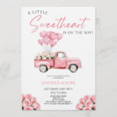 Invitation A Little Sweetheart Valentine's Day Baby Shower (Devant)