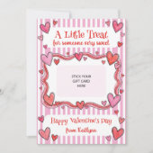 Invitation A Little Treat Valentine's Gift Card Holder Card (Devant)