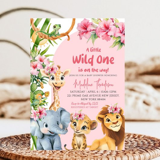 Invitation A Little Wild One est sur le chemin Baby shower Sa
