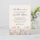 Invitation A Little Wildflower Baby Shower (Debout devant)