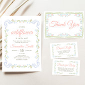 Invitation A Little Wildflower Baby Shower