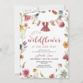 Invitation a little wildflower baby shower (Devant)