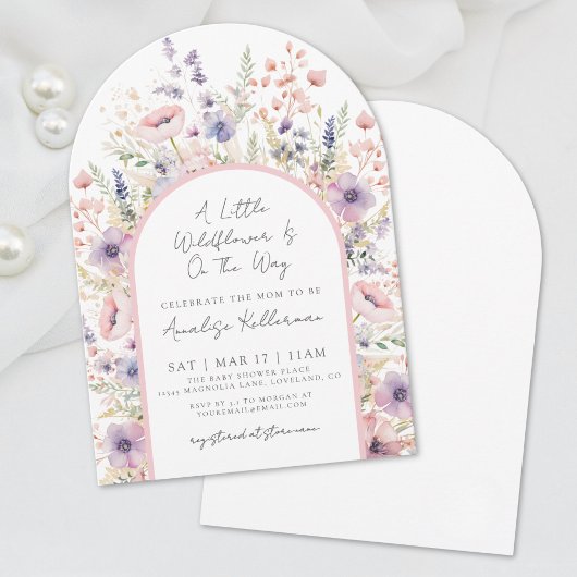 Invitation A Little Wildflower Floral Baby Shower